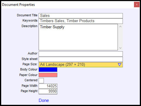 Document Properties